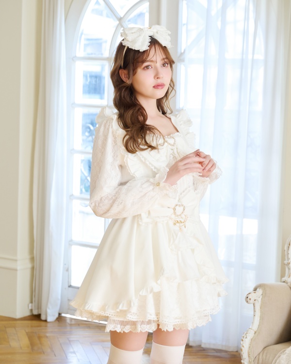 フロントカシュクールBIGリボンセットアップ ｜ LIZ LISA（リズリサ