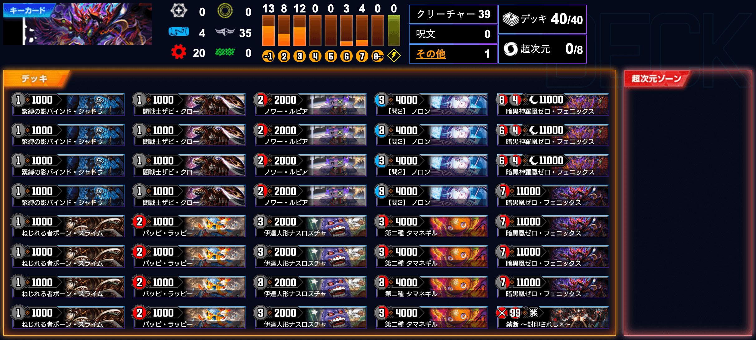 格安デッキ 赤黒フェニックス ゼロフェニックス アーチーCH 格安デッキ