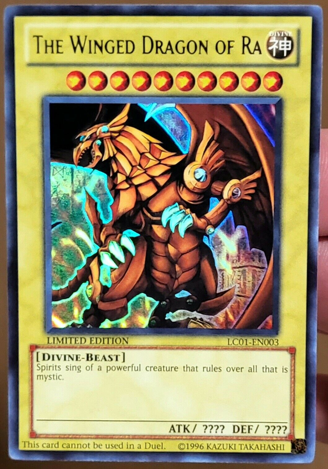 Yugioh The Winged Dragon of Ra Legendary Collection Ultra LC01