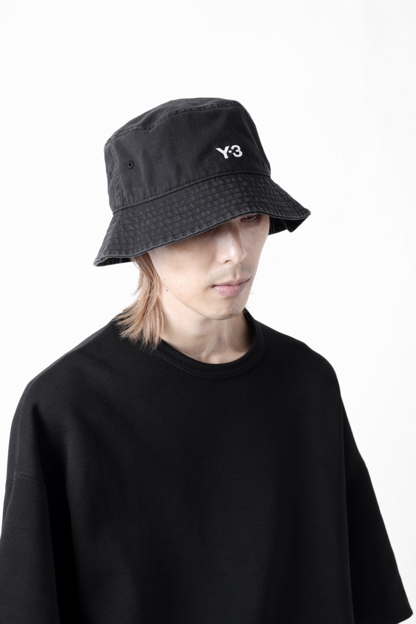 Y-3 Yohji Yamamoto LOGO BUCKET HAT (BLACK) – LOOM OSAKA