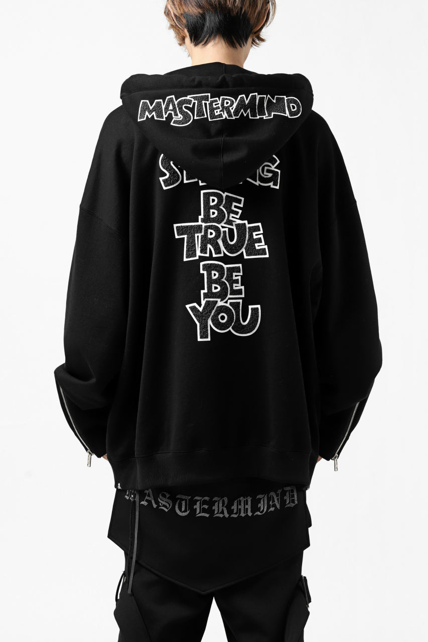 mastermind JAPAN SWEAT HOODIE ZIP JACKET / ROPE STRINGS (BLACK)の