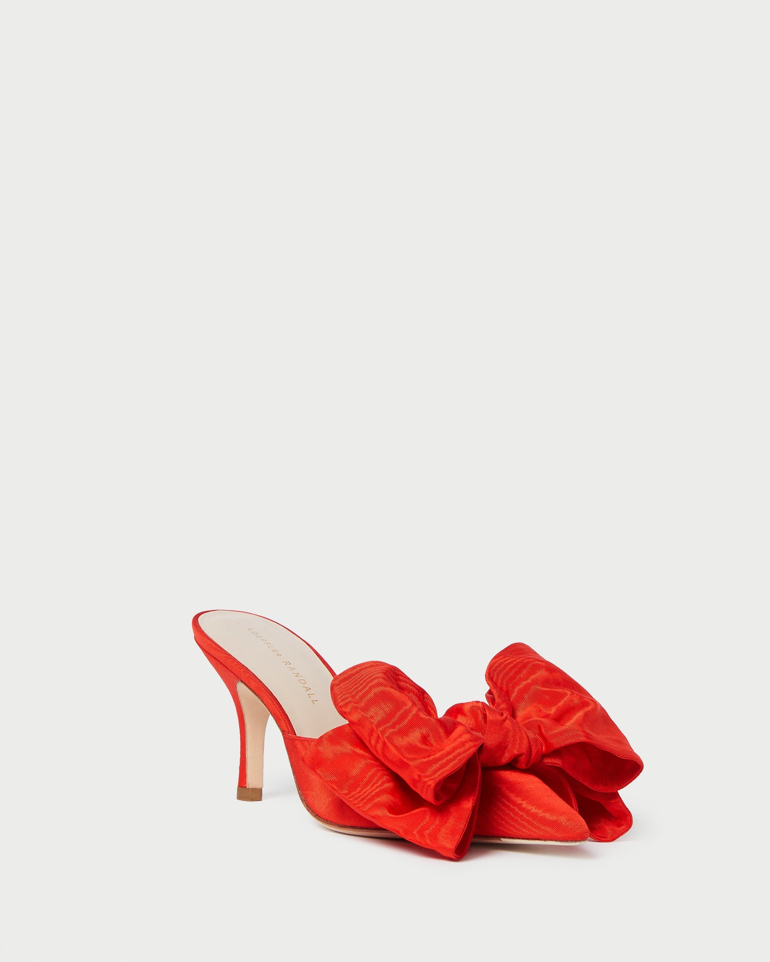 Margot Red Moiré Bow Mule l Pumps l Footwear