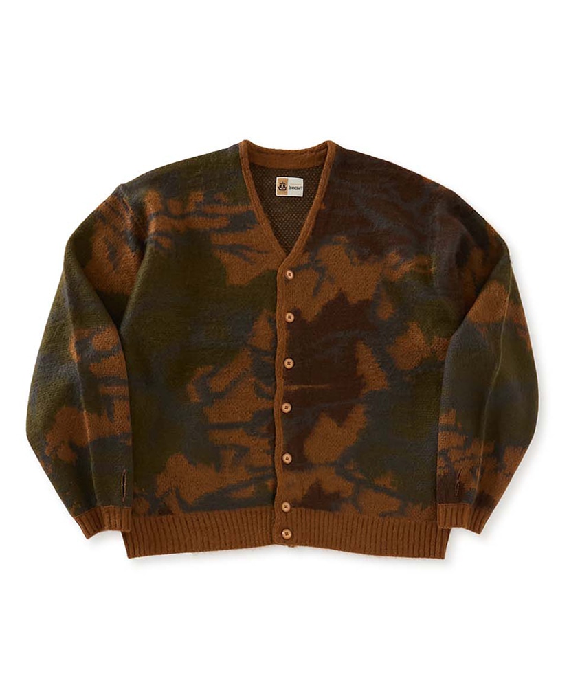TOWNCRAFT シャギーパターンカーディガン(L(MEN) Camel/キャメル