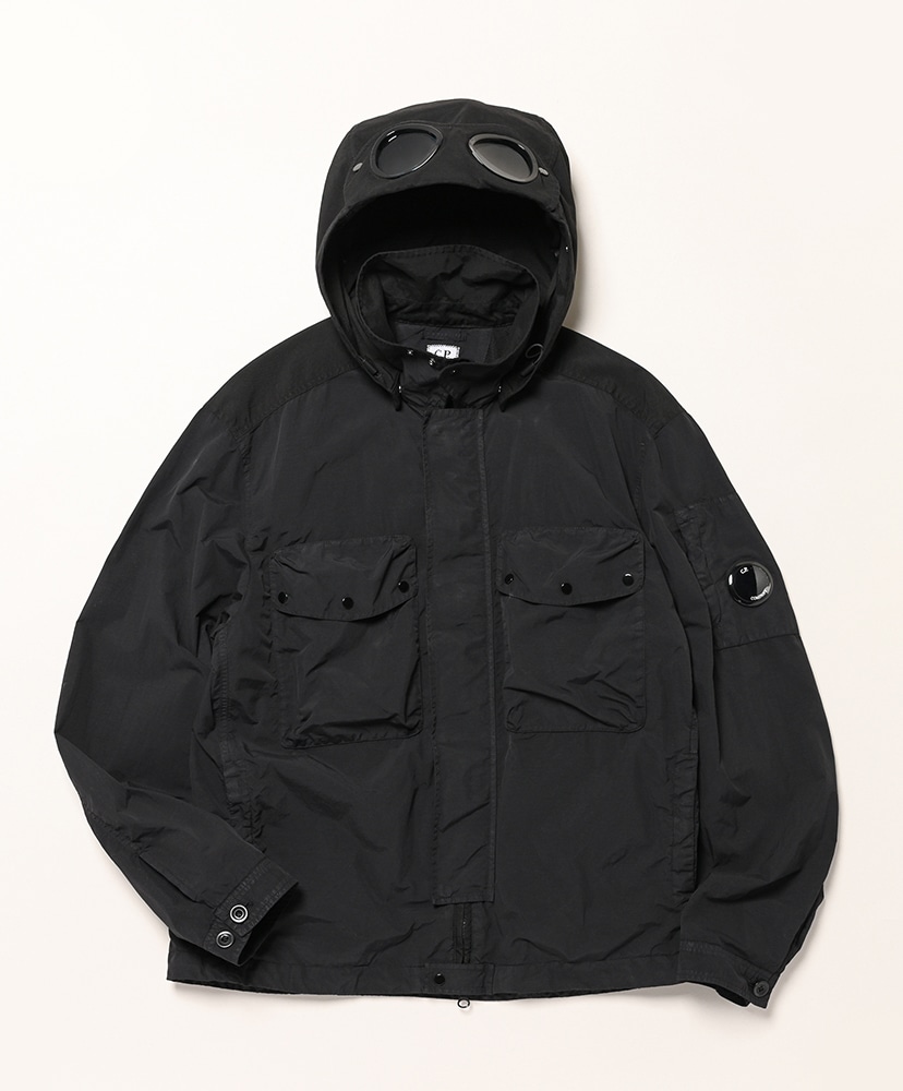 Flatt Nylon Mixed Goggle Overshirt(L(MEN) Black/ブラック): C.P.