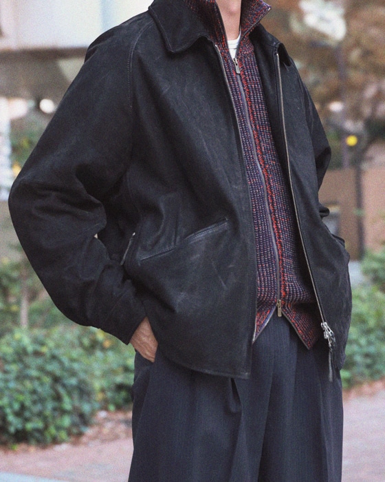 別注商品】BATONER×LOFTMAN｜Mix Color Tweed Knit Blouson