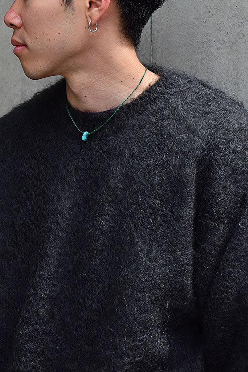 AURALEE[オーラリー] 23AW Brushed Super Kid Mohair Knit P/O [Ink Black]