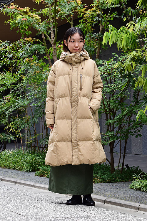 F/CE × NANGA FT Long Down Hoodie-Beige(1981Lady's)