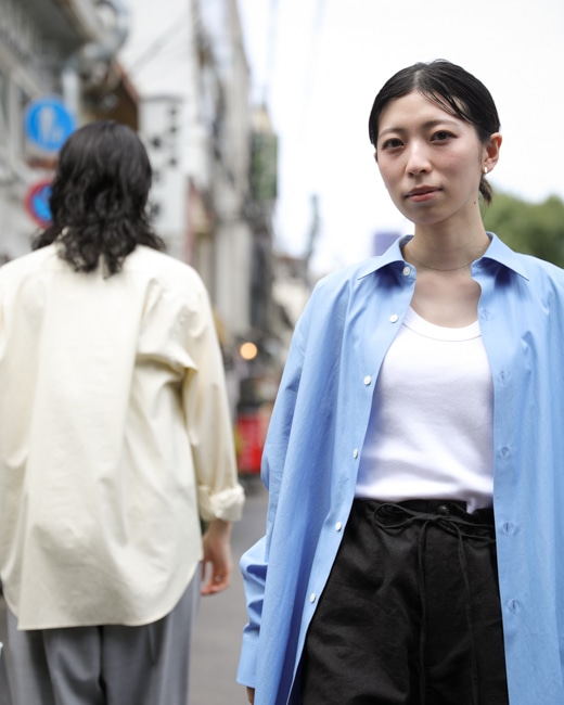 AURALEE WASHED FINX TWILL SHIRT