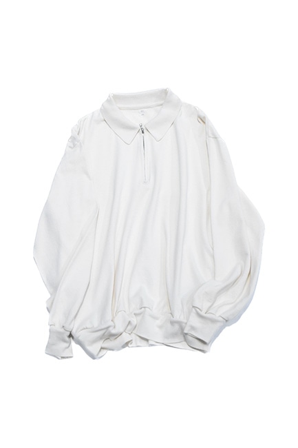 blurhrms/ブラームス】Co/Silk Nep Harf-Zip Shirt
