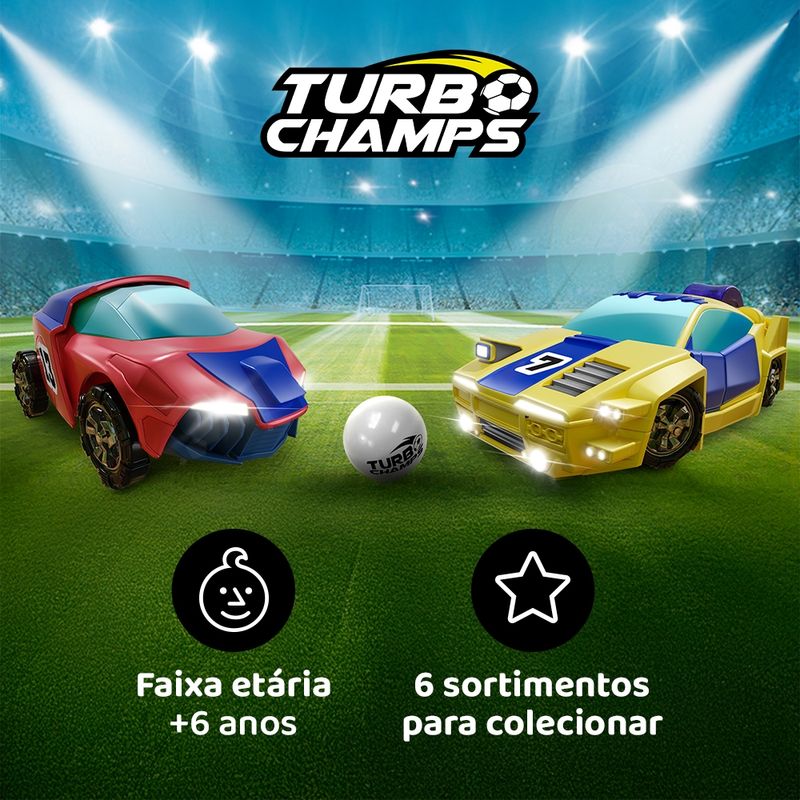 Turbo Champs Desafio 1x1 Futebol 3 Modelos Sortidos - BR2459 - Multi