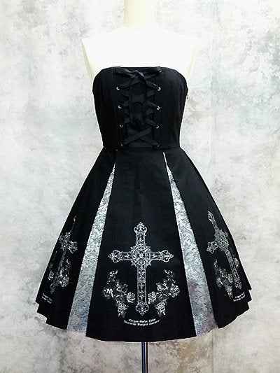 Cross Rose Print JSK by Moi-même-Moitié