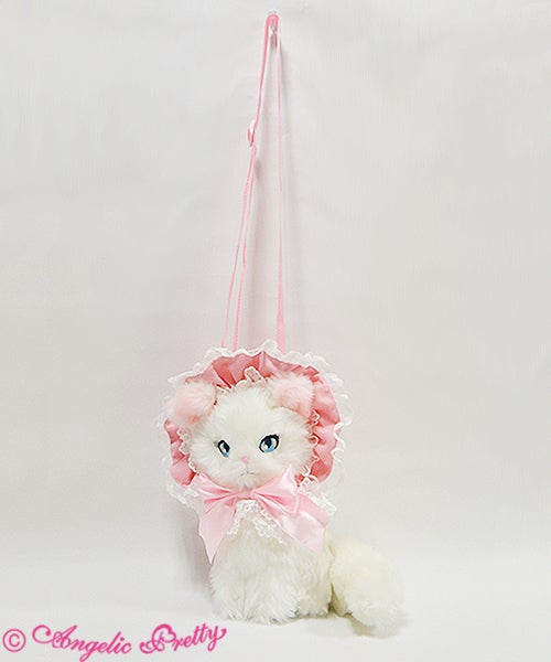 Whimsical Cat Stuffed Pouch by Angelic Pretty