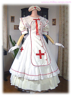 Milky Ange ~ Nurse Maid Halfrida Set (Long Length) by Indie Brand