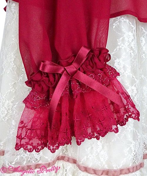 Collar Logo Embroidery Pearl Blouse by Angelic Pretty