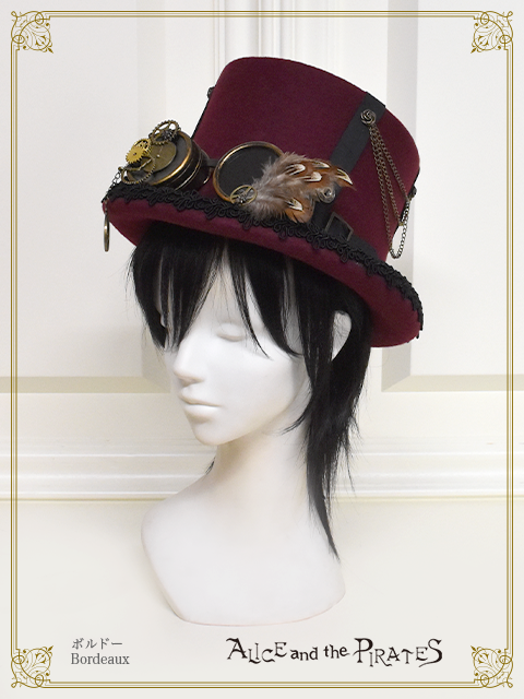 アリスアウアア 異素材ミックス ブラック ハット 黒 帽子 アリス