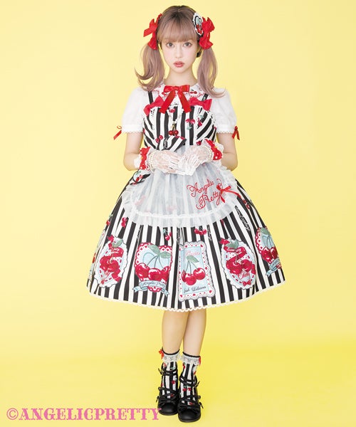 MTO] Cherry Stamp JSK (2021 2nd Release) by Angelic Pretty