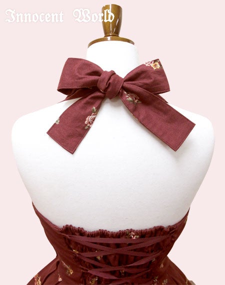 Printed Rose Gobelin Halterneck JSK by Innocent World