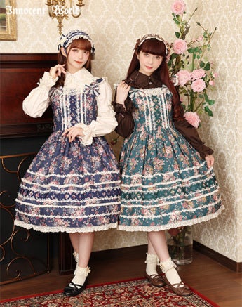 Rose and Strawberry Cross Ribbon JSK by Innocent World