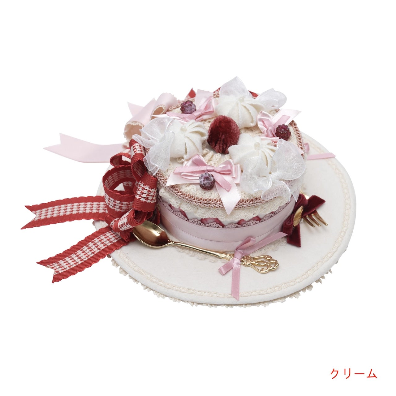 Hoshibako Works ~ Whipped Cream Whole Cake Cocktail Hat by Chinese