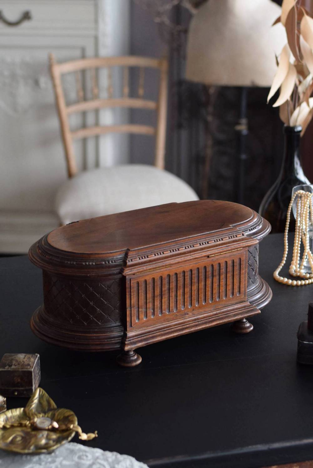 木製ジュエリーボックス.4 フランスアンティーク雑貨 宝石箱 収納