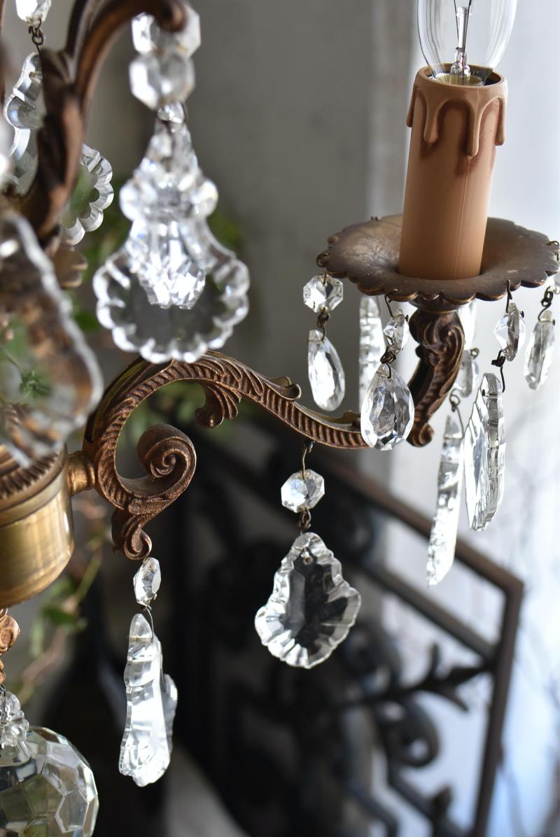 フランスアンティーク照明 3灯シャンデリア フレンチ照明