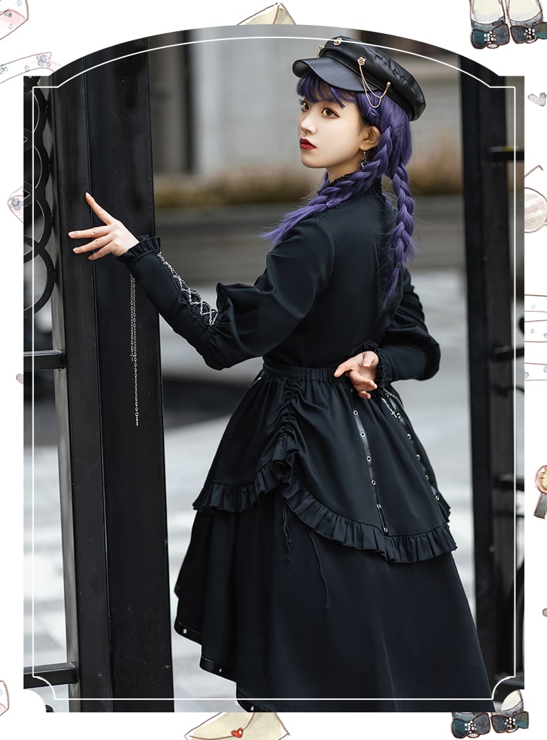 軍服ロリータ】ブラックレトロミリタリーセット 軍服ロリータ|ロリータ