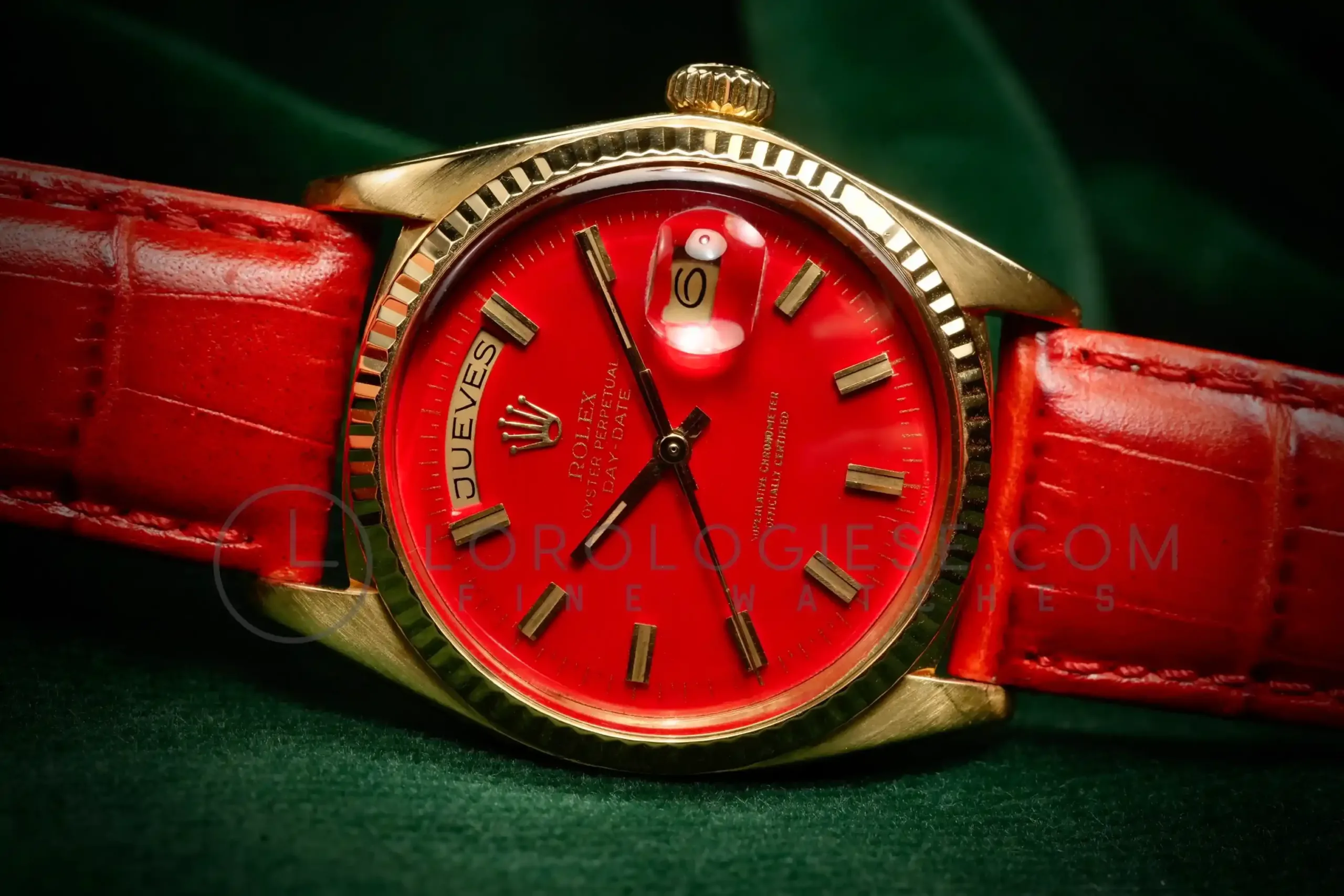 Rolex - Ref. 1803 Day-Date 1974 Original 18Kt. Gold Red Dial Watch