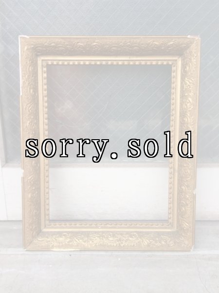 アンティークミラー ビンテージ ピクチャーフレーム 額 鏡 /// ロスト