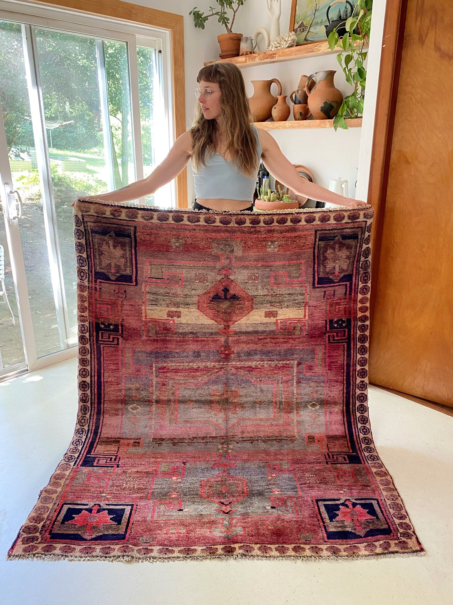 Shania Sage Vintage Persian Rug | Lost Hunt Vintage