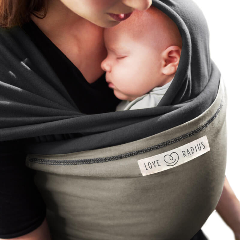 Fascia porta bebè Originale JPMBB ANTRACITE, tasca Oliva | Fascia