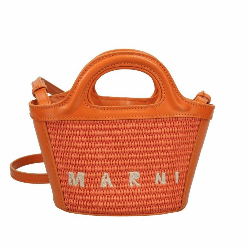 マルニ MARNI かごバッグ ハンドバッグ レディース オレンジ