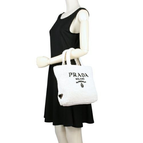 プラダ トートバッグ レディース ホワイト スモール クロシェ トート