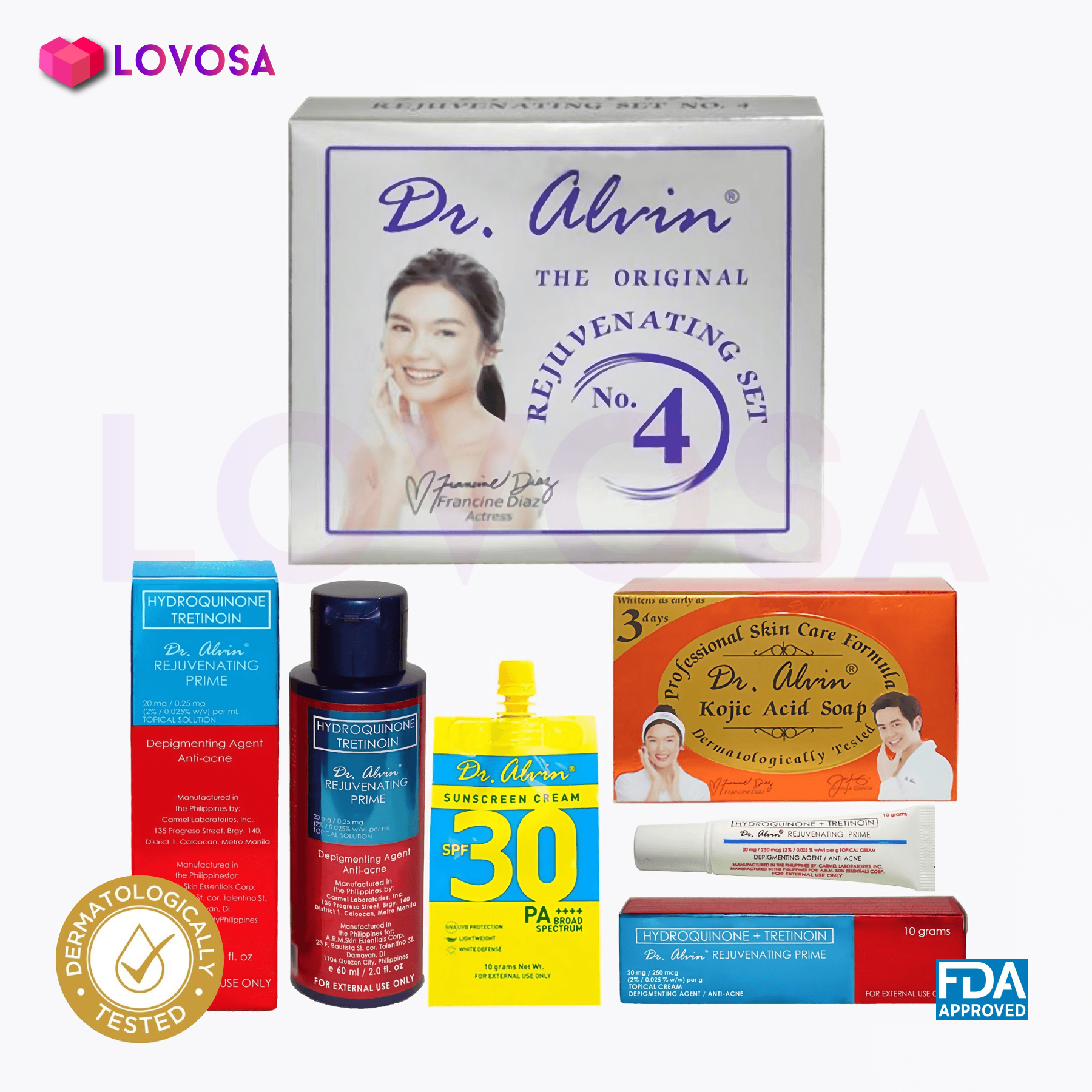 Dr. Alvin Rejuvenating Set No.4 (Prime) – Hydroquinone + Tretinoin