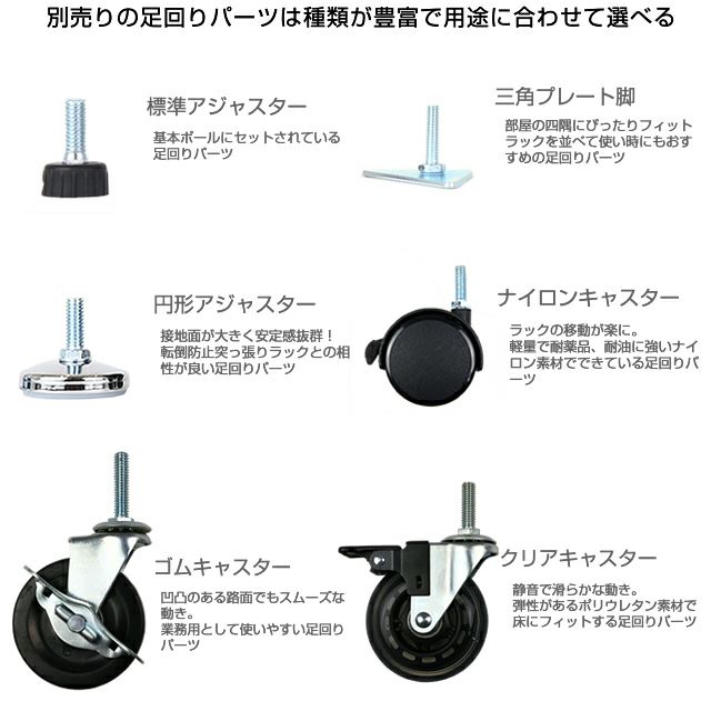 ポール分割ジョイントセット レギュラー ルミナス スチールラック