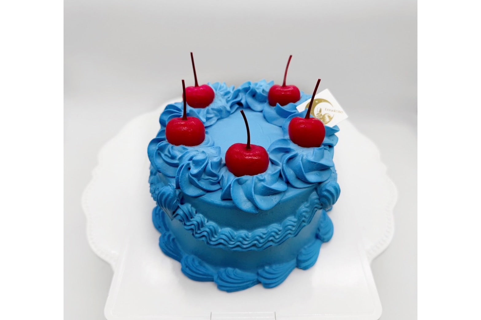 チェリーケーキ（水色） – 【オーダーケーキの通販・専⾨店】⼤阪堀江