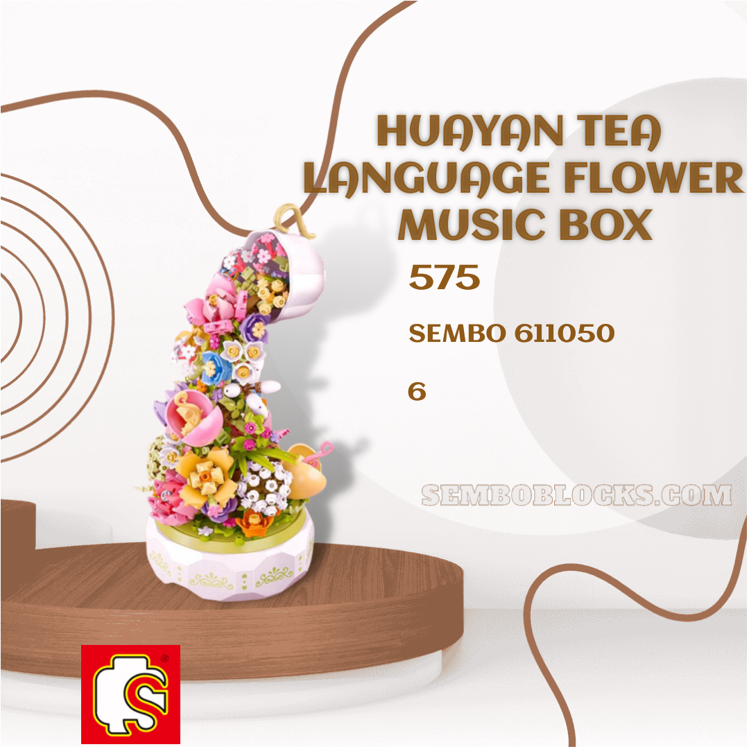 SEMBO 611050 Creator Expert Huayan Tea Language Flower Music Box