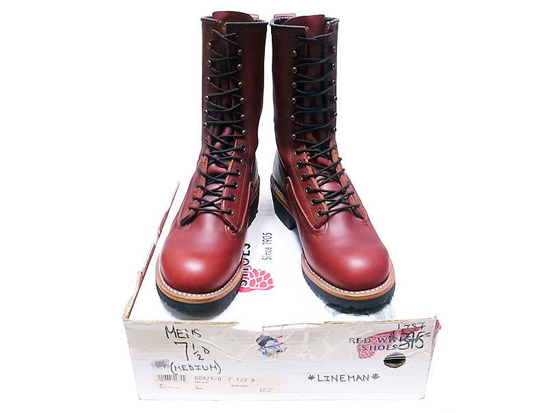 Deadstcok 2006'S RED WING 921 10inch LINEMAN デッドストック レッド