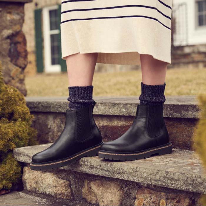 Womens Birkenstock Highwood Slip On in Black – Lucky Shoes