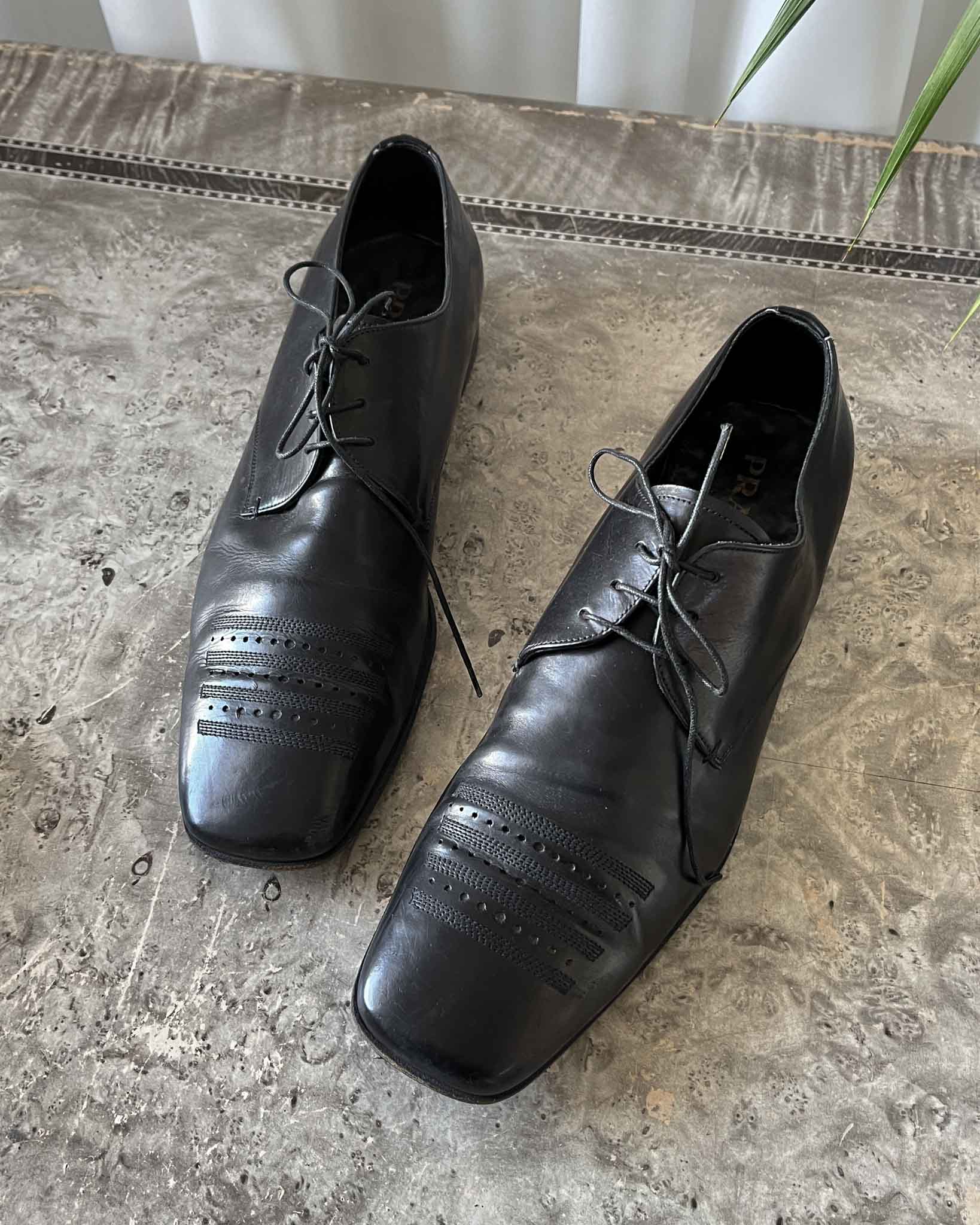Prada Square Toe Oxfords - Lucky Vintage
