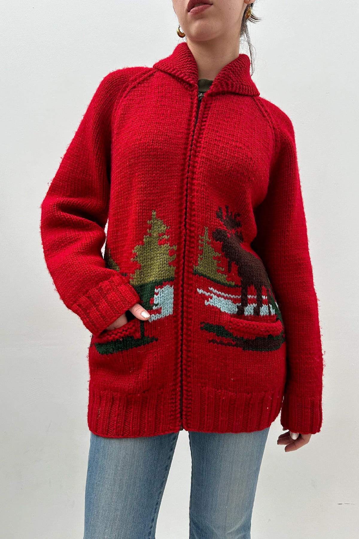 Red Moose Sweater – Lucky Raine Vintage