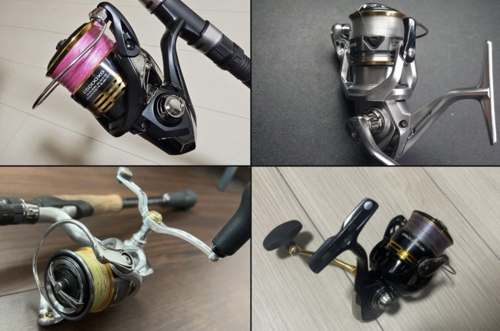 まとめ売り】ダイワ・シマノ スピニング／両軸リール4点セット まとめ