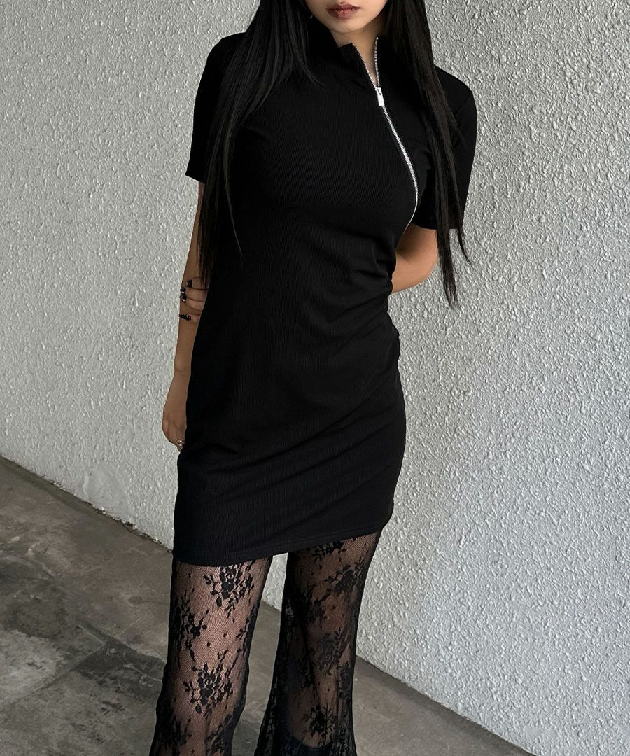 アシメジップニットワンピース | LVEU.（ラブユ.）