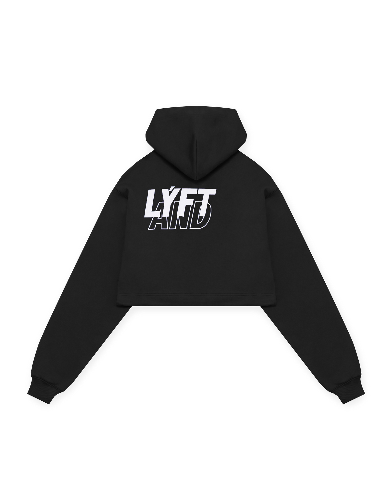 LÝFT × WIND AND SEA Wide Cropped Hoodie - Black