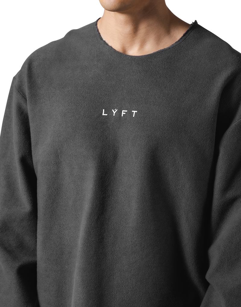 Knit Like Loose Sweat Shirt - D.Grey – LÝFT