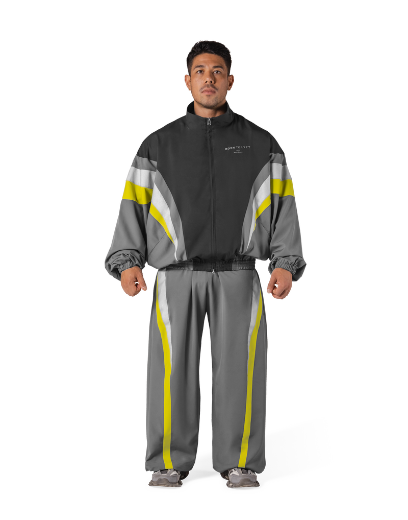 2Line Oversize Track Jacket V.2 - D.Grey – LÝFT