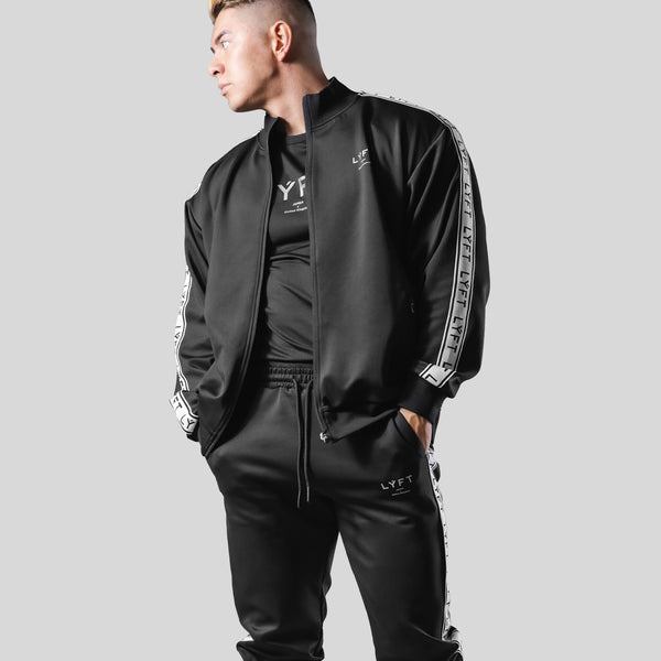 LÝFT Logo Line Track Jacket - Black
