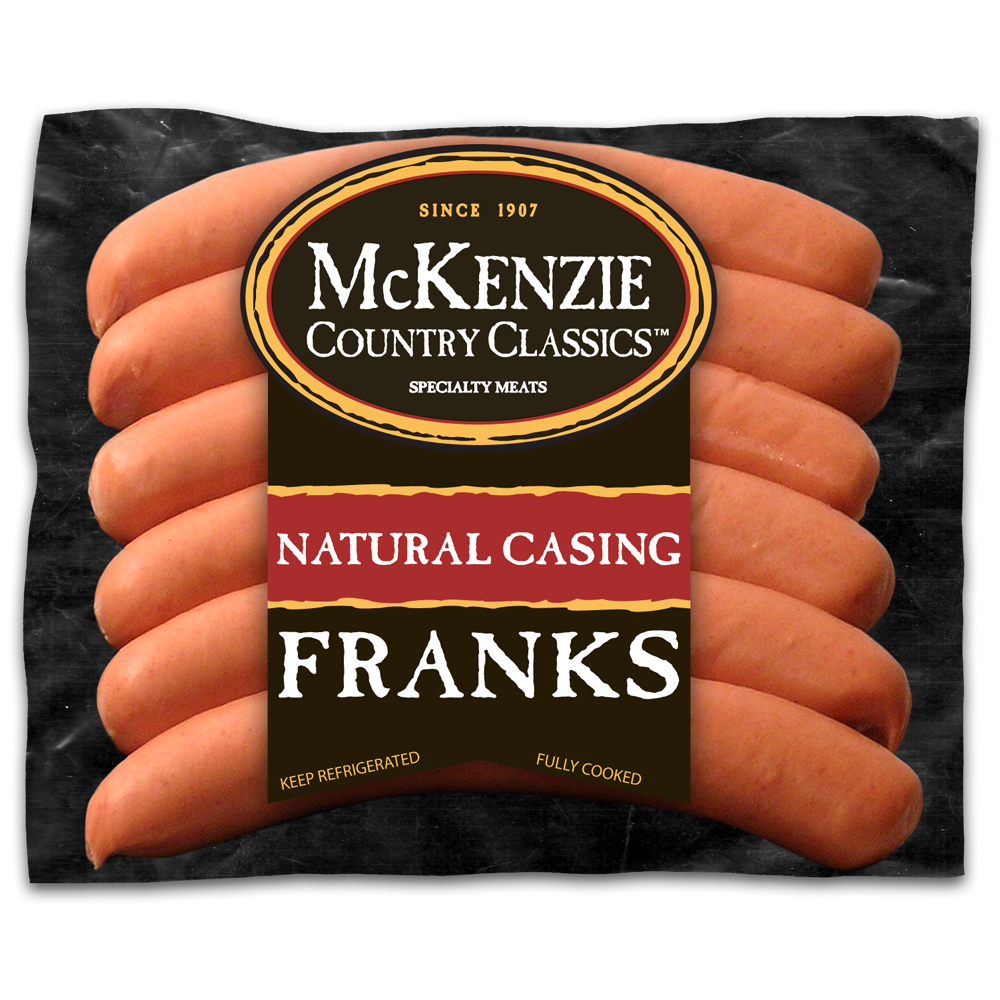 McKenzie Natural Casing Franks 12 oz | McKenzie Country Classics
