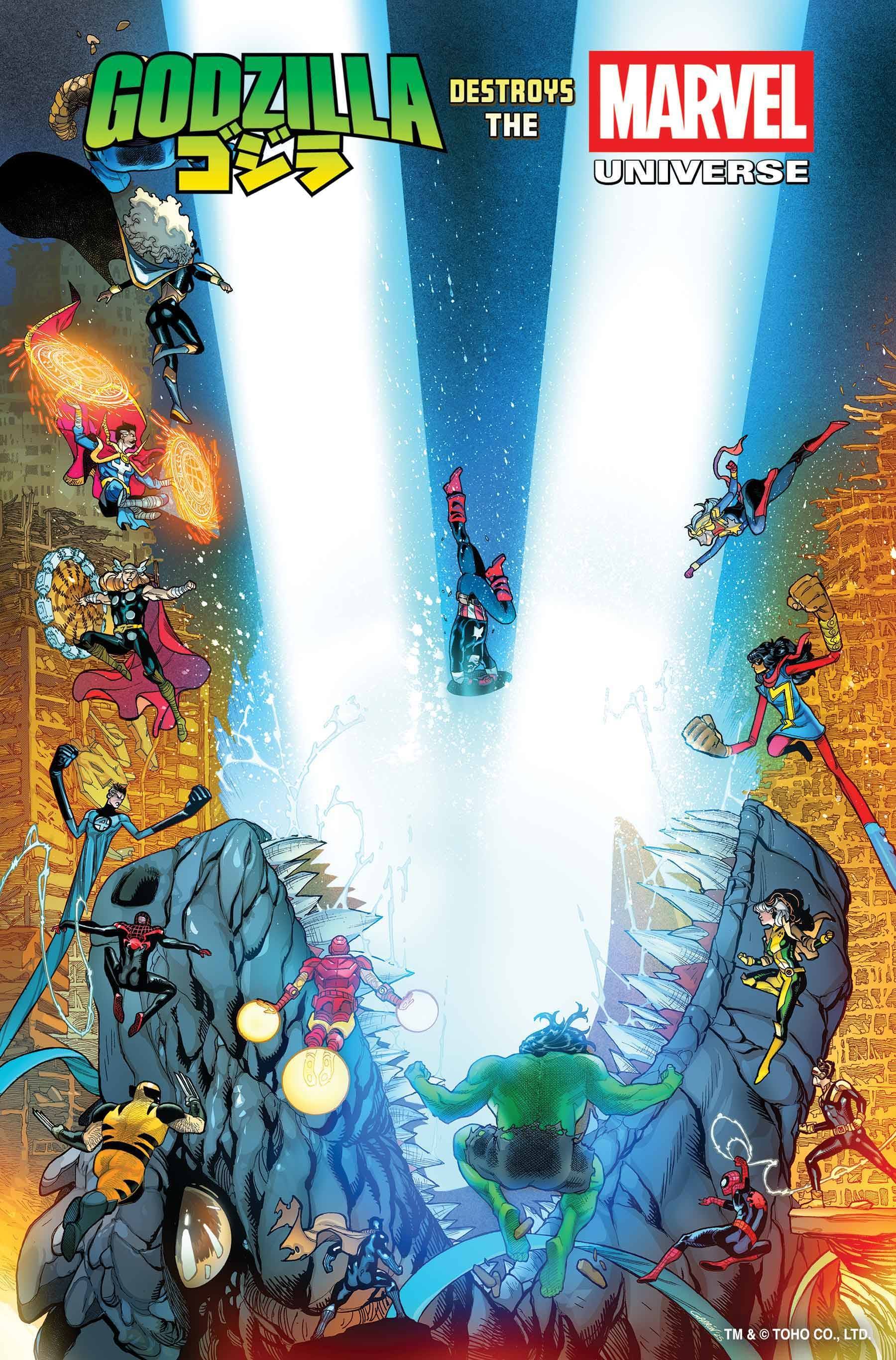 全編英語/リーフ】GODZILLA DESTROYS THE MARVEL UNIVERSE #1（Cover B