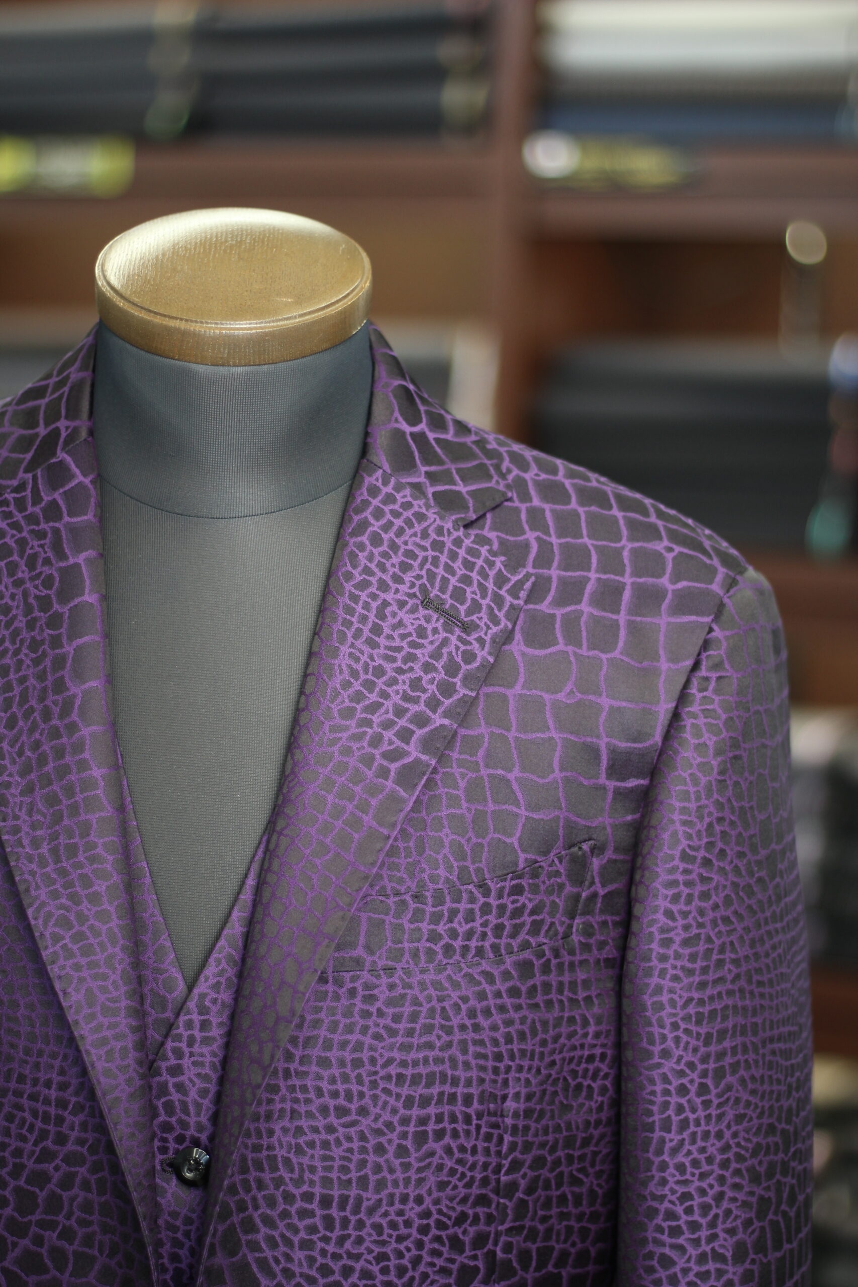 スリーピース セットアップスーツ パープル 高級感 成人式 二次会