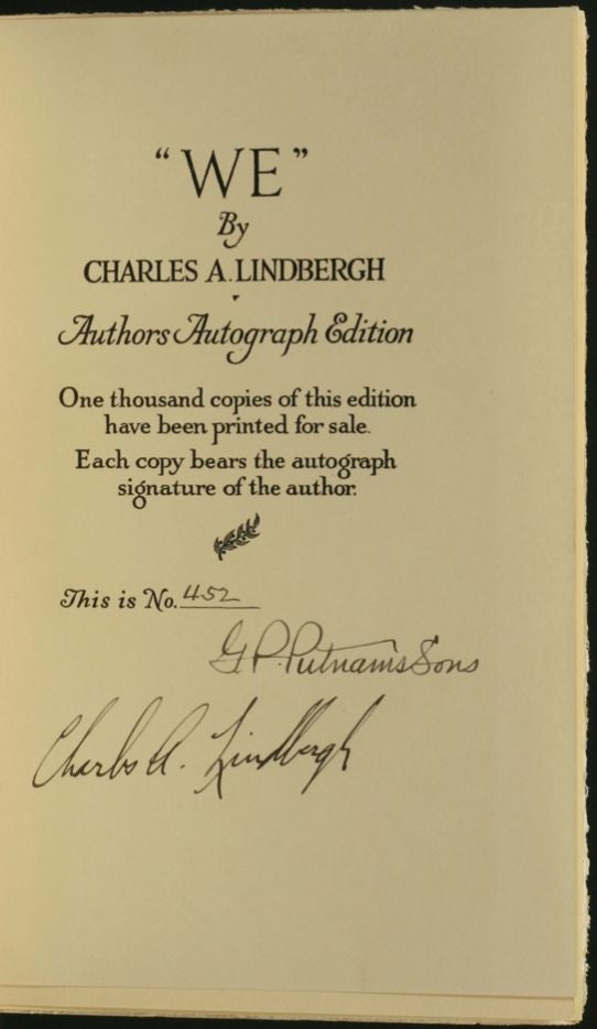 WE | Charles Lindbergh | 1st Edition